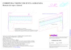 Cobertura - Junta agrafada -Topo e lateral