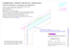 Cobertura - Junta agrafada - Topo de fachada e arranque
