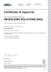 Certificate ISO14001