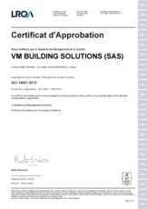Certificat ISO14001