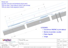 Joint debout-Double agrafure 180 mm 