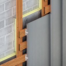 Autocad - Standaarddetails Staande naad VMZINC® - gevel op verluchte bebording
