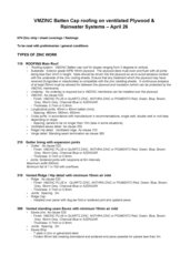 Specifications - Roofing - Batten cap on ventilated plywood
