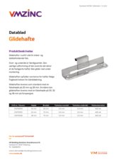 VMZINC Datablad Glidehafte