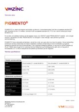 Tekniske data - PIGMENTO