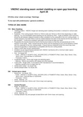 Specifications - Standing seam  cladding on open gap boarding