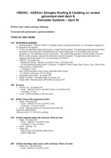 Specifications - ADEKA on vented galvanized deck