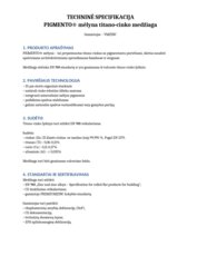 Mėlyna technine specifikacija - PIGMENTO