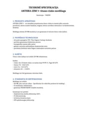 Technine specifikacija - ANTHRA-ZINC